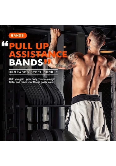 Pazly 5 Adet Abahub Sarı Ayarlanabilir Pull Up Direnç Bantları, Evrensel Uyumlu, Dayanıklı Polyester Kumaş, Üst Vücut Fitness Aksesuarı Sarı