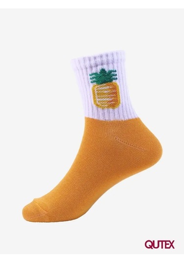 Qutex Kız Çocukları İçin Desenli Çoraplar, 5 Çiftlik Set. 28800302 Bordo