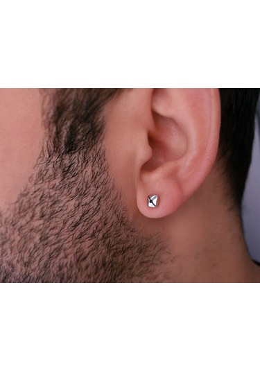 Sirius 0.02 Karat Siyah Pırlanta Tektaş Erkek Küpesi 0841E0001