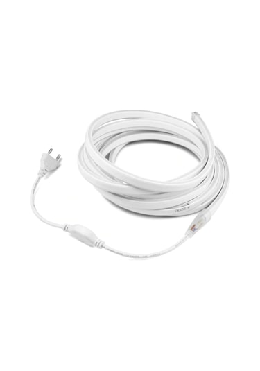 Neon Esnek Şerit Led 5 Metre Gün Işığı + 220 Volt Fiş