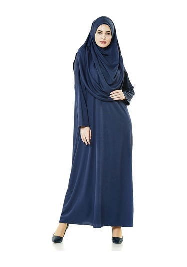 Tek Parça Namaz Elbisesi - Lacivert - 5015  ve  Seccade  ve  Ziki Lacivert