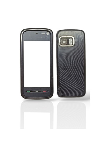 Nokia 5800 Kapak Nokia 5800 Uyumlu Siyah Ön Kapak Arka Kapak Tuş