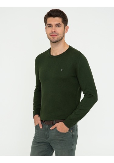 Pierre Cardin Erkek Yeşil Triko Kazak 50248582-vr054 Yeşil