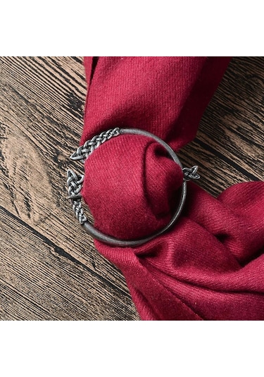 Homyl Viking İskandinav Broş Şal Palto Eşarp Pimi Ortaçağ Antik Gümüş 2 Çok Renkli