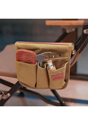 Homyl Koltuk Yan Cep Sandalye Kamp Atıştırmalıkları Haki Haki Çok Renkli