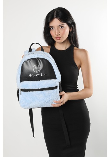 Monte Lui Mnt3637 Peluş Sırt Çantası Mavi Çok Renkli