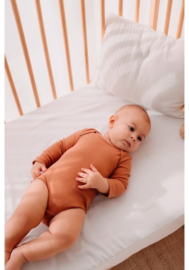 Lilabio %100 Organik Pamuk 3'lü Uzun Kollu Bebek Body Seti Çok Renkli