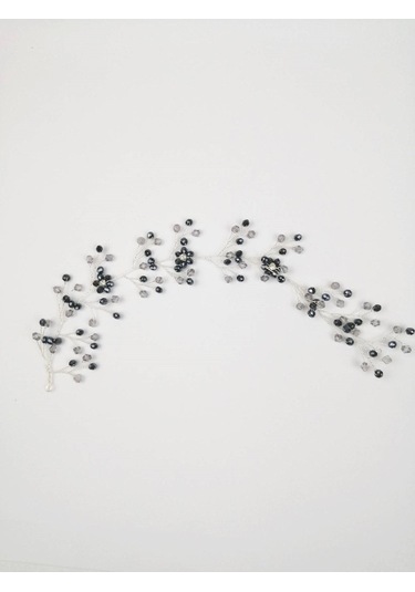 FdayAksesuar Füme Kristal Taşlı Saç Ve Türban Aksesuarı FRDY31328