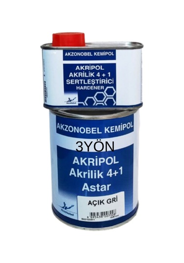 Akzonobel 4+1 Akrilik Astar Açık G 1lt+ 250ml Sertleştirici Takım Tek Akrilik Astar