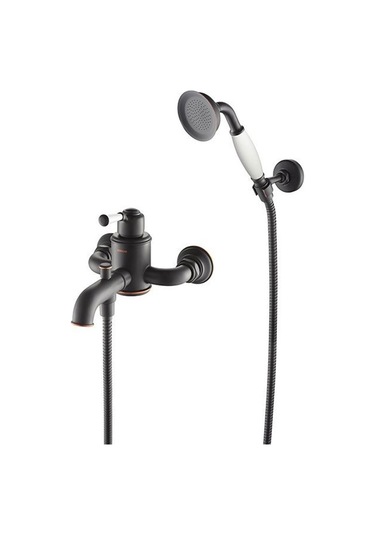 Bocchi Burlington 1004-0030-AB Banyo Bataryası Ve El Duşu Seti Antik Siyah