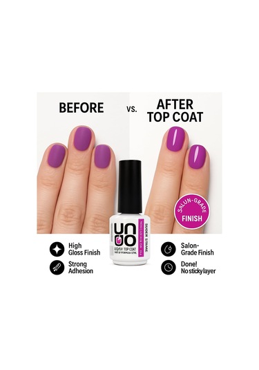 Uno Orijinal Top Coat Super Shine 15ml Yüksek Parlaklık Ve Uzun Süre Kalıcılık