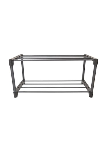 Çok Amaçlı Raf - 4 Katlı Metal Ayakkabılık - Organizer - Kitaplık - Çiçeklik Antrasit