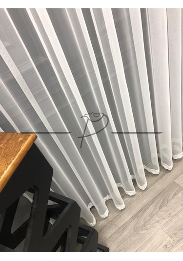 Tül Perde Taç Marka Etek Grek Zülküf Desen Ekru