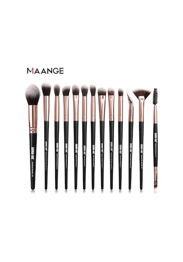 Reedark 13 Parçalık Profesyonel Makyaj Fırçası Seti - Fondöten, Allık, Göz Farı Ve Pudra İçin Yumuşak Kıllar Gümüş