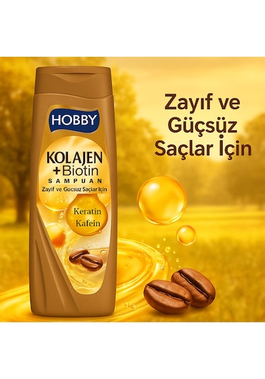 Hooby Zayıf Ve Güçsüz İçin Şampuan Kolajen&keratin&kafein 480 Ml 6 Adet