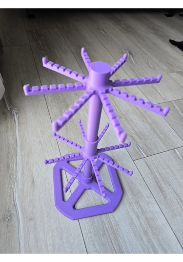 Anahtarlık Standı Renkli 2 Katlı Dönen/takı Organizer