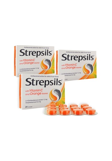 Strepsils Portakal & C Vitamini Aromalı 24 Pastil 3 ADET