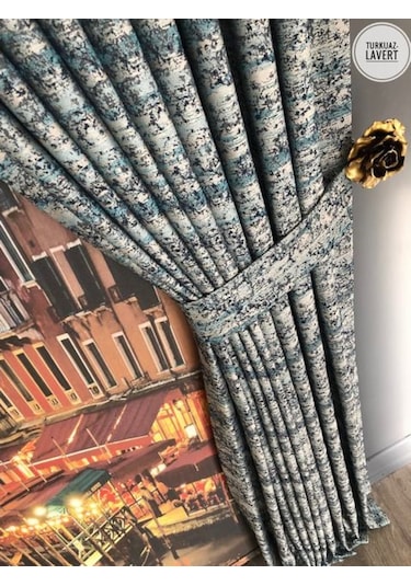 Fon Perde Taç Marka Dipro Desen Jakarlı Ultra Gramajlı