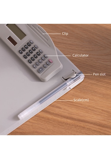 Çok Fonksiyonlu Clipboard Hesap Makineli A4 Dosyalık Kaiyi