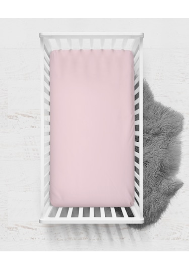 70X140 Penye Lastikli Bebek Çarşafı - Krem Pembe Lila 3'Lü Set