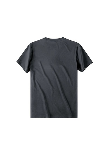 Füme Oversize Journey Baskılı T-shirt - Oversize Baskılı Gri