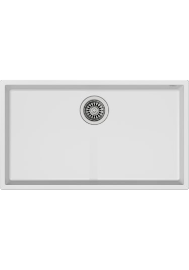 Teka Square 72.40 Tg Tek Hazneli Tezgahaltı Tegranite Eviye - Arctic White - 115230019