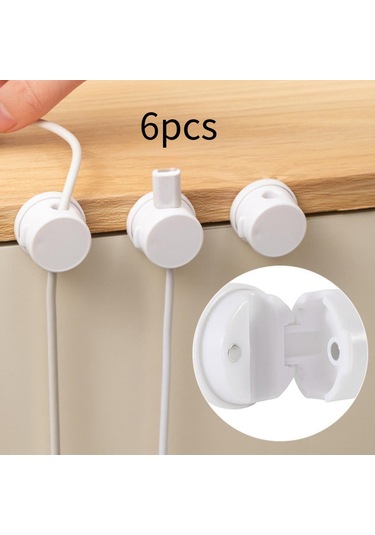 Suntek 6 Adet Kablo Klipsleri Tel Tutucu Masaüstü Kordon