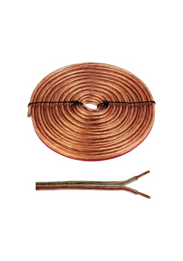 Tayfun Cg 2x0,35 Şeffaf 45 Metre Bakır Cu Hoparlör Kablosu