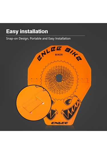 Yifomall Enlee Bisiklet Disk Fren Koruması - Dayanıklı Isıya Dirençli - Yol Dağ Bisikleti İçin Yağ Su Koruyucu - Köpekbalığı Desenli Fren Aracı