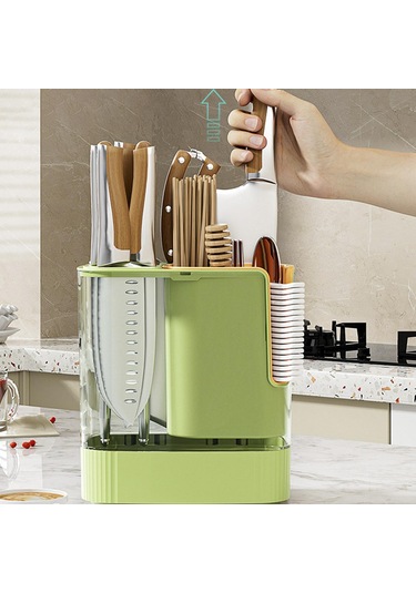 Homyl Bıçak Bloğu Tutucusu Çiftlik Evi Mutfak Alet Depolama Gosterildigi Gibi