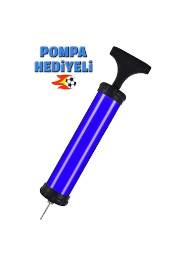 Mavi Yeni Desenli Futbol Topu 4 Astarlı No:5 480 Gr + Pompa Hediyeli X507 Mavi - Beyaz