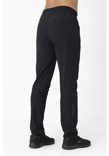 Crozwise Erkek Dar Paça Likralı Spor Pantolon Siyah
