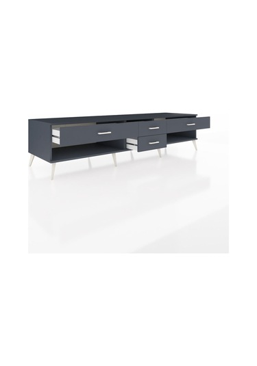 Kronos Tv Ünitesi 4 Çekmeceli 220x59x51 Antrasit-antrasit Antrasıt/antrasıt - Antrasıt