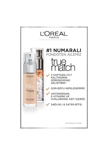 L'Oreal Paris True Match Bakım Yapan Fondöten 1R1C Rose Ivory 30 ML