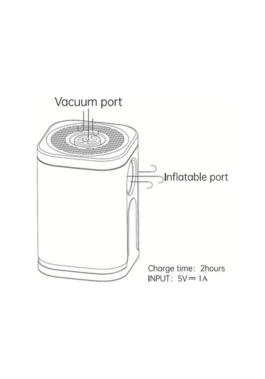 Boatshop1 Elektrikli Taşınabilir Mini Usb Hava Pompası 1 Adet 5 Hava Başlığı 1200mah Pil Kamp Bahçe Şişme Yatak