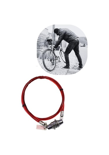 Sıladanal Şifreli Pratik Ve Sağlam Bisiklet Kilidi Siyah