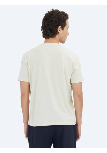 Taş Düz Bisiklet Yaka %100 Pamuk T-shirt Taş