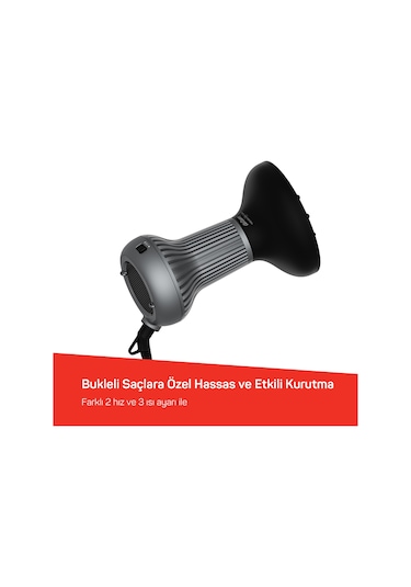 Trendcare Curly Saç Kurutma Makinesi - Antrasit - Ar5124