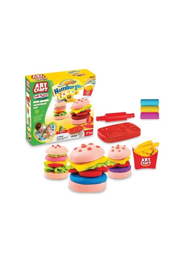 Oyun Hamuru 150gr - Hamburger Çok Renkli
