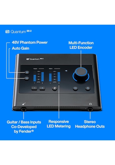 Presonus Quantum Es2-2 X 2, 24-bit / 192 Khz Ses Kartı, 6 Aylık S