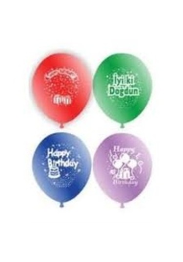Doğum Günü İyiki Doğdun Balon 12inc 100 Parça 5517 Çok Renkli