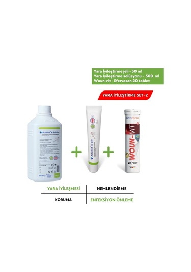 Acto Actolind Yara Jeli 30 ML + Yara Solüsyonu 500 ML + Woun-Vit 20 Efervesan Tablet