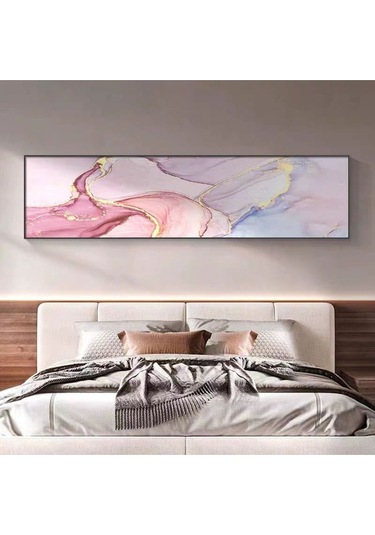 Soyut El Yapımı Yağlı Boya Tablo 136x60cm Hij4031