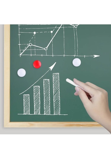 Brauberg 30x45 Cm Renkli Tebeşir Panosu, Duvar Tipi, Mıknatıslı, Tebeşir İçin Okul Panosu 445155348 Yeşil