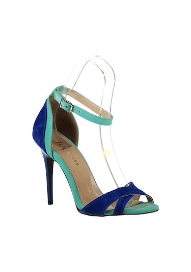 Fox Shoes Su Yeşili/Saks Kadın Topuklu Ayakkabı B922113802