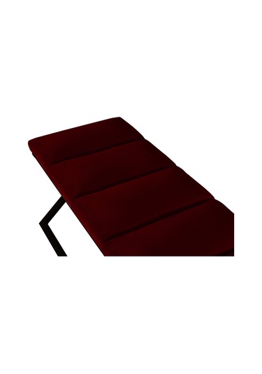 Varcera Black- Bordo Dilimli Model Puf & Bench & Koltuk & Oturma Bankı & Yatak Odası Önü