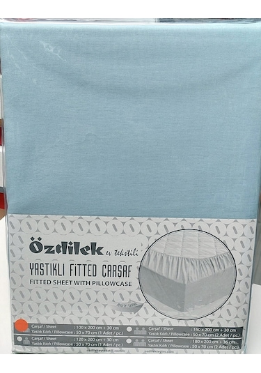 Özdilek Colourist Fitted Tek Kişilik Çarşaf Seti 100x200 -aqua Aqua