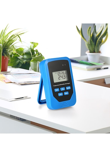 Mini Usb Nem Sıcaklık Veri Kaydedici Rh Temp Datalogger Mavi