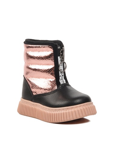 Siyah-pudra Suni Deri Bebek Kar Botu Staye B Siyah-pudra Siyah - Pudra