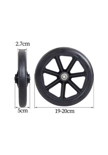 Suntek 2x Ön Tekerlek 8 Inç Tekerlekli Sandalyeler Için Siyah